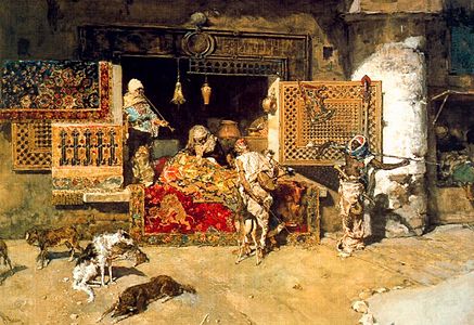 El vendedor de tapices, de Mariano Fortuny, 1870.