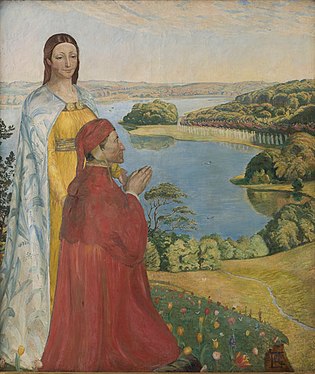 Dante og Beatrice i Paradis, 1893
