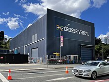 Construction site of Cross River Rail at Roma Street station in central Brisbane in 2021