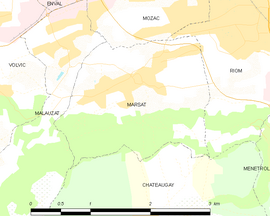 Mapa obce Marsat