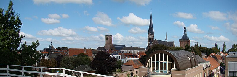 Uitzicht op Culemborg vanaf de stelling van "De Hoop".