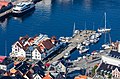 Vista del puerto de Bergen desde Fløyen.