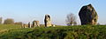 Stones of the north-west quadrant. From right: stone 30, stone 31, etc.