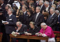 George W. Bush at the funeral