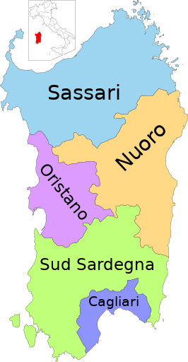 Kaart van Sardinië (SAR)