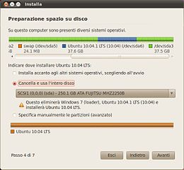Ubiquity mentre installa Ubuntu 10.04 Lucid Lynx