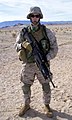 Amerikansk soldat i ørken