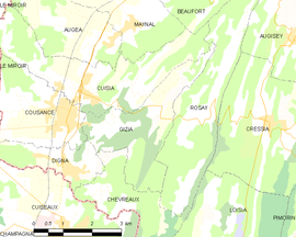 Mapa obce Gizia