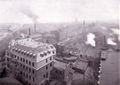 Blick vom Heliosturm auf das Werk und auf die Industriestadt Ehrenfeld, ca. 1900