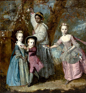 Elisabeth, Sarah en Edward, kinderen van Edward Holden Cruttenden ca. 1763 Joshua Reynolds