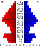 Bevolkingspiramide Sanders County