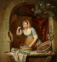Venditrice di aringhe e marroni, opera di Elisabeth Alida Haanen (1840)