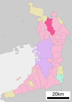 Location of Ibaraki in Osaka Prefecture