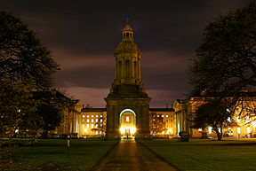 View of the Campanile and Parliament Square from Library Square