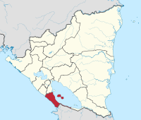Letak Departemen Rivas di Nikaragua