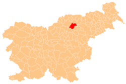 Localização do município de Mislinja na Eslovênia