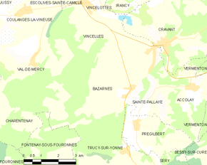 Poziția localității Bazarnes