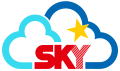 Historisches sky-Logo, welches bis Februar 2007 verwendet wurde