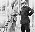Verdi et Arrigo Boito à Sant'Agata vers 1892, à l'époque de la composition de Falstaff