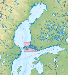 Carte de localisation de l'archipel finlandais dans le Sud du golfe de Botnie.