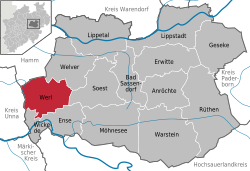 Kart over Werl