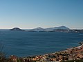 Capo Miseno visto dal golfo di Pozzuoli.