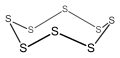 Cyclo-octasulfur, an 8-membered inorganic cyclic compound (non-aromatic).