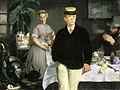 oudouard Manet ، صبحانه در استودیو (ژاکت سیاه) ، New Pinakothek , مونیخ ، آلمان ، ۱۸۶۸