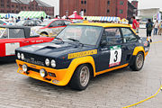 Fiat Abarth 131 rally-auto in "OlioFiat" kleuren