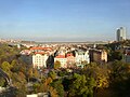 Nusle and Nusle Bridge as seen from Vyšehrad