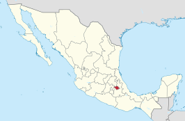 Kaart van Estado Libre y Soberano de Tlaxcala