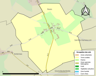 Carte in couleurs présintant l'ocupachon d'chés sols.