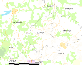 Mapa obce Blaudeix