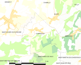 Mapa obce Charrecey