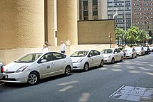 DOT fleet of Toyota Prius hybrid electric vehicles