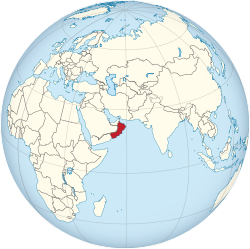 Location of Oman