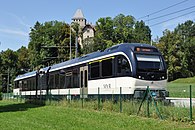 Die Zahnrad-GTW der Transports Montreux–Vevey–Riviera (MVR) entsprechen den GTW der TPC und bieten mehr Kapazität als die bis­herigen Adhäsion-GTW. Sie er­lauben durch­ge­hen­de Fahr­ten von Vevey nach Les Pléiades.[18][19]