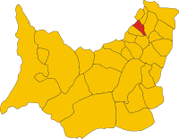 Locatie van Turri in Zuid-Sardinië (SU)