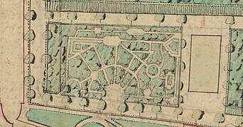 Plan du labyrinthe du château de Saint-Cloud, vers 1700.