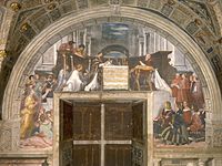 The Mass at Bolsena, 1514, Stanza di Eliodoro