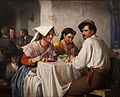 In een Romeinse osteria (1866) Carl Bloch