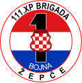 Oznaka 111. xp brigade, poslije 111. dp. xp Žepče