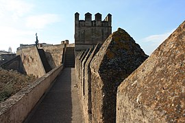 Merlones en la Alcazaba-castillo de Badajoz (España).