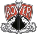 Un logo représentant un drakkar vu de face et portant l'inscription Rover.