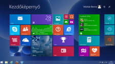 A Windows 8.1 kezdőképernyője