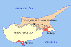 Location of Akrotiri and Dhekelia