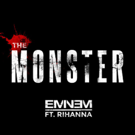 Обложка сингла Эминема при участии Рианны «The Monster» ()