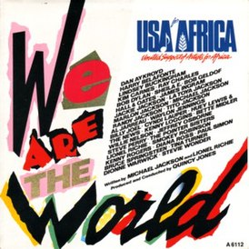 Обложка сингла USA for Africa «We Are the World» (1985)