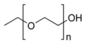 Cấu trúc hóa học của polyêtylen glycol.