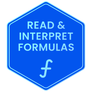Read and Interpret Formulas Certified